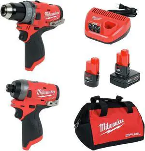 Electric Tools 2598-22 M12 Fuel 2 Pc Kit- 1/2" Hammer Drill & 1/4" Impact Electric Tools 2598-22 M12 Fuel 2 Pc Kit- 1/2" Hammer Drill & 1/4" Impact