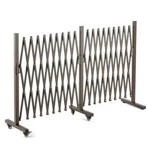 Aluminum Expandable Garden Fence, Portable Barricade Gate with Casters, Expansion Size 201×15.2×40.6 inches, Adjustable Flexible Fence Mobile Barricade Safety Barrier Aluminum Expandable Garden Fence, Portable Barricade Gate with Casters, Expansion Size 201×15.2×40.6 inches, Adjustable Flexible Fence Mobile Barricade Safety Barrier