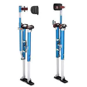 Drywall Stilts 36" - 50" Adjustable Aluminum Drywall Tools with Comfort Leg Pads for Sheetrock Painting Parade Costume Cleaning String Light Decor - 1 Pair of Blue Stilts Drywall Stilts 36" - 50" Adjustable Aluminum Drywall Tools with Comfort Leg Pads for Sheetrock Painting Parade Costume Cleaning String Light Decor - 1 Pair of Blue Stilts