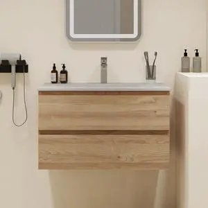 Floating Bathroom Vanity with Sink Wall Mounted Cabinet with 2 Soft-Close Drawers, Moisture-Resistant MDF,Large Storage for Small Space (30") Floating Bathroom Vanity with Sink Wall Mounted Cabinet with 2 Soft-Close Drawers, Moisture-Resistant MDF,Large Storage for Small Space (30")