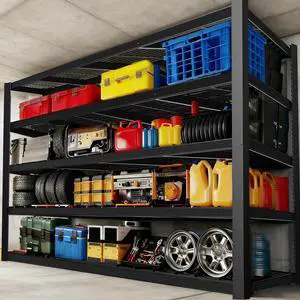 Storage Shelves Heavy Duty Metal Shelving 84" H, Adjustable Garage Shelves, Metal Storage Shelves for Garage, Basement, Warehouse, Workshop,24" D x 55" W x 84" H, 3050 lbs Storage Shelves Heavy Duty Metal Shelving 84" H, Adjustable Garage Shelves, Metal Storage Shelves for Garage, Basement, Warehouse, Workshop,24" D x 55" W x 84" H, 3050 lbs