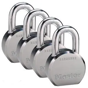 (4) High Security Pro Series Keyed Alike Padlocks w/8 Keys, 6230NKA-4 w/BumpStop Technology (4) High Security Pro Series Keyed Alike Padlocks w/8 Keys, 6230NKA-4 w/BumpStop Technology