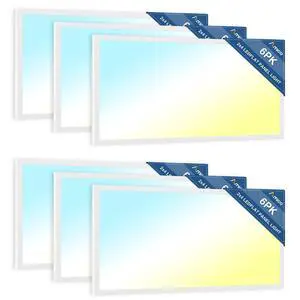 6 Pack 2x4 LED Flat Panel Light Fixture, 6250 LM, 4000K/5000K/6500K, 30W/40W/50W, Dimmable 0-10V, LED Drop Ceiling Lights for Office Commercial Use, Dustproof ETL Listed, FCC, DLC 6 Pack 2x4 LED Flat Panel Light Fixture, 6250 LM, 4000K/5000K/6500K, 30W/40W/50W, Dimmable 0-10V, LED Drop Ceiling Lights for Office Commercial Use, Dustproof ETL Listed, FCC, DLC