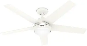 Skyflow 52 inch Indoor/Outdoor Ceiling Fan with Light and Wall Control, Matte White Ceiling Fan, 3 Speed WhisperWind Motor, 52611, for Coastal Patios, Pergolas, Bedrooms, or Living Rooms Skyflow 52 inch Indoor/Outdoor Ceiling Fan with Light and Wall Control, Matte White Ceiling Fan, 3 Speed WhisperWind Motor, 52611, for Coastal Patios, Pergolas, Bedrooms, or Living Rooms