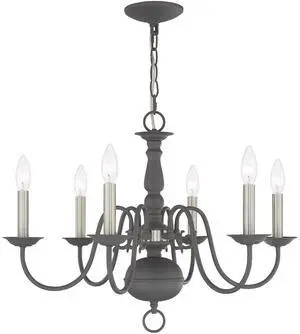 Lighting Williamsburgh 6 Lt Scandinavian Gray Chandelier Lighting Williamsburgh 6 Lt Scandinavian Gray Chandelier