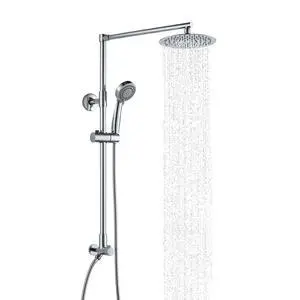 Polaris 3 Rain Shower System, 8 Rainfall Shower Head and Handheld Shower Combo, includes 3-Setting Handheld Spray, Height Adjustable Shower Wand Holder, 60 Hose (1.8 GPM Chrome) Polaris 3 Rain Shower System, 8 Rainfall Shower Head and Handheld Shower Combo, includes 3-Setting Handheld Spray, Height Adjustable Shower Wand Holder, 60 Hose (1.8 GPM Chrome)