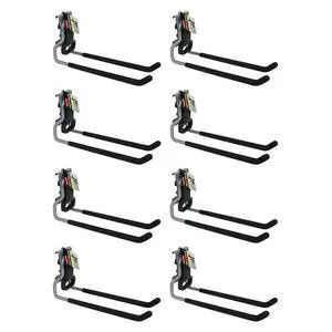 FastTrack Rail Garage Organization MultiPurpose Hook 50lbs Capacity Satin Nickel Wall Mounted Storage System Direct Mount into FastTrack Garage Rail for Home/Garage Organization (Pack of 8) FastTrack Rail Garage Organization MultiPurpose Hook 50lbs Capacity Satin Nickel Wall Mounted Storage System Direct Mount into FastTrack Garage Rail for Home/Garage Organization (Pack of 8)