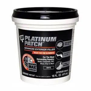 Weatherproof Patching Compound, White, 16 Oz (7079818740) (Pack of 4) Weatherproof Patching Compound, White, 16 Oz (7079818740) (Pack of 4)