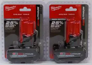 48-11-2450 12V Lithium-Ion High Output 5Ah Battery 2 Pack 48-11-2450 12V Lithium-Ion High Output 5Ah Battery 2 Pack
