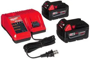 48-59-1850 M18 RED LITHIUM XC 5.0 Ah Batteries (2) + 48-59-1812 M12 and M18 Multi Voltage Charger kit 48-59-1850 M18 RED LITHIUM XC 5.0 Ah Batteries (2) + 48-59-1812 M12 and M18 Multi Voltage Charger kit