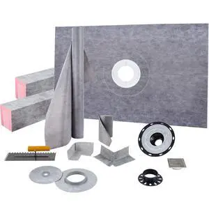 Shower Curb Kit, 48"x72" Watertight Shower Curb Overlay with 4" PVC Central Bonding Flange, 4" Stainless Steel Grate, 2 Cuttable Shower Curb and Trowel, Shower Pan Slope Sticks Fit for Bathroom Shower Curb Kit, 48"x72" Watertight Shower Curb Overlay with 4" PVC Central Bonding Flange, 4" Stainless Steel Grate, 2 Cuttable Shower Curb and Trowel, Shower Pan Slope Sticks Fit for Bathroom