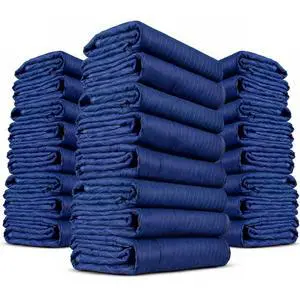 Moving Blankets Heavy Duty 72"x80" 24-Pack (43 lbs/doz), Packing Blankets for Moving Furniture, Shipping, and Storage, Lightweight Quilted Furniture Pads, Tough Blue Polyester Moving Blankets Heavy Duty 72"x80" 24-Pack (43 lbs/doz), Packing Blankets for Moving Furniture, Shipping, and Storage, Lightweight Quilted Furniture Pads, Tough Blue Polyester