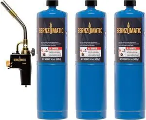 Trigger Start Torch - TS 8000 Torch + 3 Propane Gas Cylinders Trigger Start Torch - TS 8000 Torch + 3 Propane Gas Cylinders