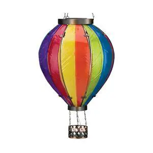 Hot Air Balloon Solar Lantern Hanging Solar-Powered LED Lights, Waterproof Portable Decorative Outdoor Lamp Made of Metal & Glass for Garden, Patios & Pathway Rainbow(X-Large) Hot Air Balloon Solar Lantern Hanging Solar-Powered LED Lights, Waterproof Portable Decorative Outdoor Lamp Made of Metal & Glass for Garden, Patios & Pathway Rainbow(X-Large)