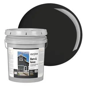 Barn & Fence Paint, Flat (Black), 5 Gallon Durable Scratch-Resistant Wood Coating for Outbuildings & Fences, Fast-Dry Water-Based Formula Barn & Fence Paint, Flat (Black), 5 Gallon Durable Scratch-Resistant Wood Coating for Outbuildings & Fences, Fast-Dry Water-Based Formula