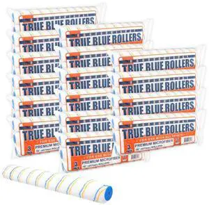 True Blue 18" Professional Paint Roller Covers, 18 Inch, Best for All Types of Painting Surfaces, Refill Bulk Pack (48, 1/2" Nap) True Blue 18" Professional Paint Roller Covers, 18 Inch, Best for All Types of Painting Surfaces, Refill Bulk Pack (48, 1/2" Nap)