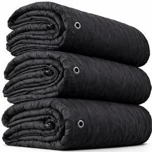 96" x 80" Extra Large Sound Dampening Blankets with Grommets (3-Pack), Light Blocking Acoustic Blankets for Wall Hanging and Studios, Machine Washable, 12LBS 96" x 80" Extra Large Sound Dampening Blankets with Grommets (3-Pack), Light Blocking Acoustic Blankets for Wall Hanging and Studios, Machine Washable, 12LBS