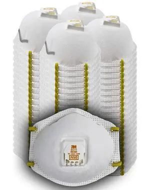 8511 Particulate Disposable Respirator, N95, Pack of 80, NIOSH Approved, Cool Comfort and Fewer Pressure Points with Dual Attachment for Grinding, Sanding, Sawing, Sweeping, Dust, Smoke 8511 Particulate Disposable Respirator, N95, Pack of 80, NIOSH Approved, Cool Comfort and Fewer Pressure Points with Dual Attachment for Grinding, Sanding, Sawing, Sweeping, Dust, Smoke