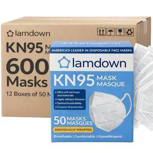 (600-Pack) KN95 Face Masks, Individually Wrapped, Premium Disposable Dust Mask, White (600-Pack) KN95 Face Masks, Individually Wrapped, Premium Disposable Dust Mask, White