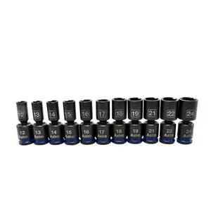 Astro Tools 78244M 11pc 1/2" Drive Mid-Length Pinless Universal Impact Sockets - Metric Astro Tools 78244M 11pc 1/2" Drive Mid-Length Pinless Universal Impact Sockets - Metric