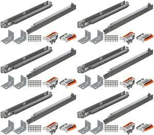 Tandem Plus OTION Concealed Undermount Drawer Slides (Runners) Kit, 18-Inch, Full Extension, Soft-Close, Steel, 100 lb. Load Capacity for Wood Drawers (2 Kits) Tandem Plus OTION Concealed Undermount Drawer Slides (Runners) Kit, 18-Inch, Full Extension, Soft-Close, Steel, 100 lb. Load Capacity for Wood Drawers (2 Kits)