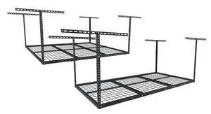 2 Pack 4x6 Overhead Garage Storage Adjustable Ceiling Rack 72" Length x 48" Width x 40" Height, 450lbs Weight Capacity, Black, Classic Series 2 Pack 4x6 Overhead Garage Storage Adjustable Ceiling Rack 72" Length x 48" Width x 40" Height, 450lbs Weight Capacity, Black, Classic Series