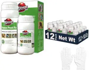 Expanding Foam Post Hole Filler - (12x10.5 + 12x13.2 oz) 2 Part Expanding Polyurethane Concrete Alternative for Fence, Deck, Mailbox, Anchor, Waterproof Fence Post Repair Kit, 12 Pack Expanding Foam Post Hole Filler - (12x10.5 + 12x13.2 oz) 2 Part Expanding Polyurethane Concrete Alternative for Fence, Deck, Mailbox, Anchor, Waterproof Fence Post Repair Kit, 12 Pack