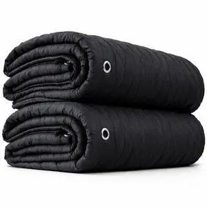 96" x 80" Extra Large Sound Dampening Blankets with Grommets (2-Pack), Light Blocking Acoustic Blankets for Wall Hanging and Studios, Machine Washable, 12LBS 96" x 80" Extra Large Sound Dampening Blankets with Grommets (2-Pack), Light Blocking Acoustic Blankets for Wall Hanging and Studios, Machine Washable, 12LBS