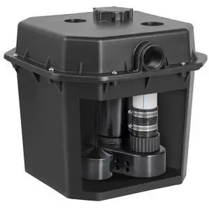 Utility Sink Pump, 1/3 HP, 120-Volt, 2900 GPH Flow, 25 ft Head, Under-Sink Sump Pump System with 6 Gallon Basin, for Automatic Utility/Laundry, Drain Pump with 1-1/2" NPT Outlet, Black Utility Sink Pump, 1/3 HP, 120-Volt, 2900 GPH Flow, 25 ft Head, Under-Sink Sump Pump System with 6 Gallon Basin, for Automatic Utility/Laundry, Drain Pump with 1-1/2" NPT Outlet, Black