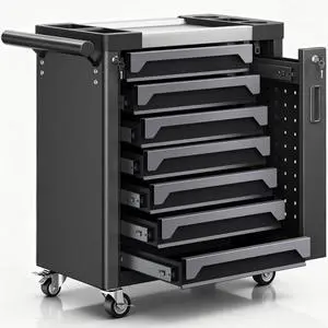 7-Drawer Rolling Tool Chest, Tool Box Lockable Metal Tool Cabinet with Side Storage Cabinet, Ball Bearing Slides Steel Organizer,Heavy-Duty Powder-Coated Tool Cart for Garage Workshope, Grey 7-Drawer Rolling Tool Chest, Tool Box Lockable Metal Tool Cabinet with Side Storage Cabinet, Ball Bearing Slides Steel Organizer,Heavy-Duty Powder-Coated Tool Cart for Garage Workshope, Grey
