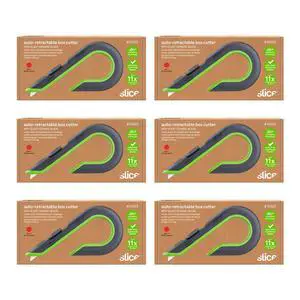 Auto-Retractable Box Cutter, Heavy Duty Utility Knife, Safe Ceramic Blade Lasting 11x Longer than Metal, 6 Pack Auto-Retractable Box Cutter, Heavy Duty Utility Knife, Safe Ceramic Blade Lasting 11x Longer than Metal, 6 Pack