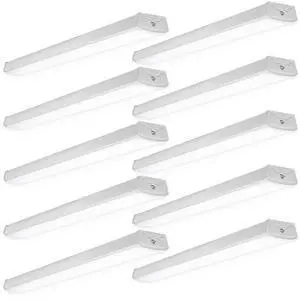 Sunco 10 Pack LED Garage Ceiling Lights Wraparound Fixture 4FT,Linkable Shop Light, 3500 LM, 40W=300W, 6000K Daylight Deluxe, Hardwired, Surface Mount, Utility Workshop Light ETL Sunco 10 Pack LED Garage Ceiling Lights Wraparound Fixture 4FT,Linkable Shop Light, 3500 LM, 40W=300W, 6000K Daylight Deluxe, Hardwired, Surface Mount, Utility Workshop Light ETL