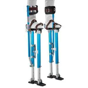 Drywall Stilts, 24.240.3 Inch Adjustable Aluminum Painter Stilts, 228 lbs Load Capacity, Non-Slip Rubber Feet, Dual Spring Shock Absorption, Comfortable Leg Straps for Painting, Decoration,Blue Drywall Stilts, 24.240.3 Inch Adjustable Aluminum Painter Stilts, 228 lbs Load Capacity, Non-Slip Rubber Feet, Dual Spring Shock Absorption, Comfortable Leg Straps for Painting, Decoration,Blue
