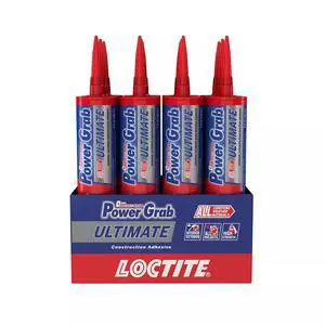 Power Grab Ultimate Construction Adhesive, 9 fl oz Cartridge, 12 Pack - Versatile High Strength, Wide Temperature Range Construction Glue Power Grab Ultimate Construction Adhesive, 9 fl oz Cartridge, 12 Pack - Versatile High Strength, Wide Temperature Range Construction Glue