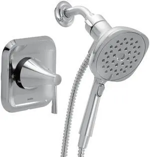 Ronan Chrome Single-Handle Modern Shower Faucet with Square Handheld Rain Shower Spray Head Featuring Magnetix, Valve Included, 82023 Ronan Chrome Single-Handle Modern Shower Faucet with Square Handheld Rain Shower Spray Head Featuring Magnetix, Valve Included, 82023