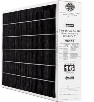 Lennox X6675 HCF20-16 Carbon Clean Replacement Filter, MERV16 25"x20"x 5" Lennox X6675 HCF20-16 Carbon Clean Replacement Filter, MERV16 25"x20"x 5"