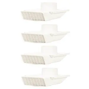 PreVent-It Soffit Vents 4 Inch - Only Design that Prevents Moist Air from Re-entering Home, Under Eave Exterior Vents for Bathroom Exhaust Fan, Screws Included, White, 4-Pack PreVent-It Soffit Vents 4 Inch - Only Design that Prevents Moist Air from Re-entering Home, Under Eave Exterior Vents for Bathroom Exhaust Fan, Screws Included, White, 4-Pack