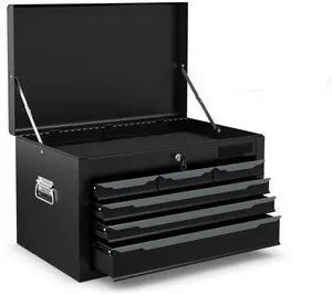 Tool Box, 24 6-Drawers Steel Tool Chest w/Top Tool Tray,Automatic Lock, Protective Liners, Handle, Smooth Ball Bearing Sides, Portable Tool Storage Organizer, Toolbox for Garage Workshop Tool Box, 24 6-Drawers Steel Tool Chest w/Top Tool Tray,Automatic Lock, Protective Liners, Handle, Smooth Ball Bearing Sides, Portable Tool Storage Organizer, Toolbox for Garage Workshop