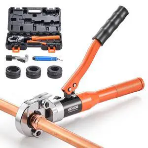 Copper Pipe Crimping Tool, Hydraulic Driven Press Tool with 1/2", 3/4", 1" VUS Jaws, Copper Tube Fittings Crimper for Narrow Spaces, Straight & Bend Fittings - Compatible with ProPress Copper Pipe Crimping Tool, Hydraulic Driven Press Tool with 1/2", 3/4", 1" VUS Jaws, Copper Tube Fittings Crimper for Narrow Spaces, Straight & Bend Fittings - Compatible with ProPress