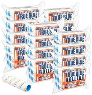 True Blue 9" Professional Paint Roller Covers, 9 Inch, Best for All Types of Painting Surfaces, Refill Bulk Pack (96, 1/2" Nap) True Blue 9" Professional Paint Roller Covers, 9 Inch, Best for All Types of Painting Surfaces, Refill Bulk Pack (96, 1/2" Nap)