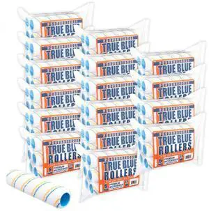 True Blue 9" Professional Paint Roller Covers, 9 Inch, Best for All Types of Painting Surfaces, Refill Bulk Pack (96, 3/8" Nap) True Blue 9" Professional Paint Roller Covers, 9 Inch, Best for All Types of Painting Surfaces, Refill Bulk Pack (96, 3/8" Nap)