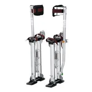 18''-30'' Adjustable Aluminum Drywall Tool Stilts, Durable Non-Slip Work Stilts with Protective Knee Pads, for Sheetrock Painting, Taping, Walking, Silver 18''-30'' Adjustable Aluminum Drywall Tool Stilts, Durable Non-Slip Work Stilts with Protective Knee Pads, for Sheetrock Painting, Taping, Walking, Silver