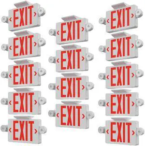 14Pack Exit Sign with Emergency Lights,LED Emergency Exit Light with Battery Backup,AC 120/277V, Commercial Emergency Lights Combo for Business Wall Or Ceiling Mount ETL Listed 14Pack Exit Sign with Emergency Lights,LED Emergency Exit Light with Battery Backup,AC 120/277V, Commercial Emergency Lights Combo for Business Wall Or Ceiling Mount ETL Listed