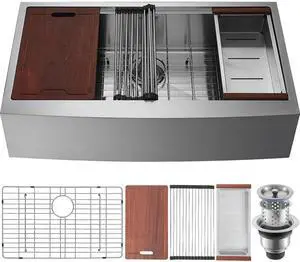 36 inch Kitchen Sink, 304 Stainless Steel Drop-In Sinks, Laundry Sink Top Mount Single Bowl Basin with Farm Sink Accessories, Household Dishwasher Sinks for Kitchen, Workstation, and Bar Sink 36 inch Kitchen Sink, 304 Stainless Steel Drop-In Sinks, Laundry Sink Top Mount Single Bowl Basin with Farm Sink Accessories, Household Dishwasher Sinks for Kitchen, Workstation, and Bar Sink