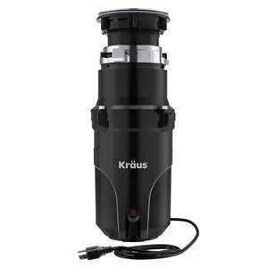 WasteGuard 1/3 HP Ultra-Quiet Garbage Disposal with Quick Connect, Kitchen Sink Drain Cover, Power Cord and Flange Included, KWD100-33MBL WasteGuard 1/3 HP Ultra-Quiet Garbage Disposal with Quick Connect, Kitchen Sink Drain Cover, Power Cord and Flange Included, KWD100-33MBL