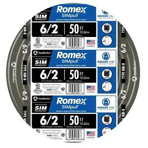 28894422 6/2 NM-B Wire - Black (50FT.) 28894422 6/2 NM-B Wire - Black (50FT.)