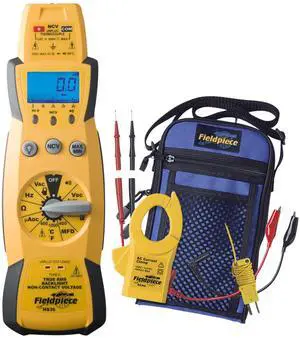 HS33 Expandable Manual Ranging Stick Multimeter for HVAC/R 400A Clamp - Non-Contact Voltage with Temperature to 1000°F - Capacitance and K-Type Thermocouple - HVAC Electrical Tester HS33 Expandable Manual Ranging Stick Multimeter for HVAC/R 400A Clamp - Non-Contact Voltage with Temperature to 1000°F - Capacitance and K-Type Thermocouple - HVAC Electrical Tester