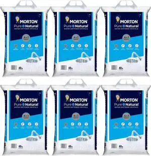 Salt-E Pure & Natural Water Softener Salt Crystals, 40 lb Bags, 6 Pack, All-Natural Mineral Remover for Hard Water, Compatible with All Major Softener Systems Salt-E Pure & Natural Water Softener Salt Crystals, 40 lb Bags, 6 Pack, All-Natural Mineral Remover for Hard Water, Compatible with All Major Softener Systems