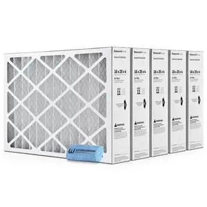 16x25x4 Air Filter Replacement MERV 11, FC100A1029 Pleated HVAC AC Furnace Filters with Cleaning Cloth, 5-Pack (Actual Size: 15.94 x 24.86 x 4.38 Inches) 16x25x4 Air Filter Replacement MERV 11, FC100A1029 Pleated HVAC AC Furnace Filters with Cleaning Cloth, 5-Pack (Actual Size: 15.94 x 24.86 x 4.38 Inches)