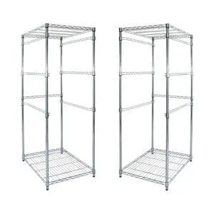 2 Pack 5-Tier Steel Tote Rack - Maximize Space, Declutter, Organization, NSF Certified, Bin Storage for Garage, Pantry, Kitchen, Workspace, 5 Shelves, 31 x 23 x 68, Zinc 2 Pack 5-Tier Steel Tote Rack - Maximize Space, Declutter, Organization, NSF Certified, Bin Storage for Garage, Pantry, Kitchen, Workspace, 5 Shelves, 31 x 23 x 68, Zinc